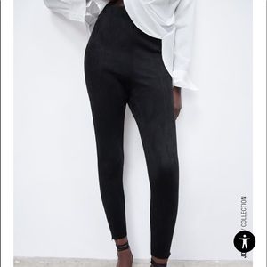 Zara faux suede leggings style pant